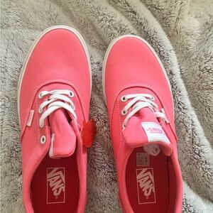Vans Coral Canvas Shoes with White Accents